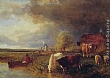 Constant Troyon Canvas Paintings - Approaching Storm